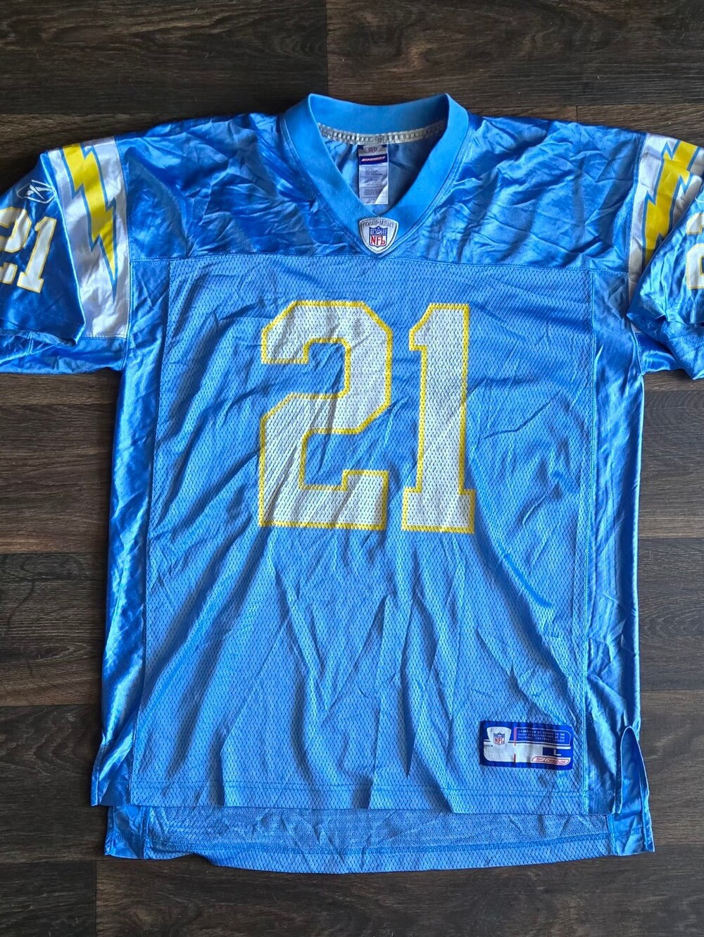 Vintage Reebok LaDainian Tomlinson Jersey NFL San Diego Chargers Mens Large Blue